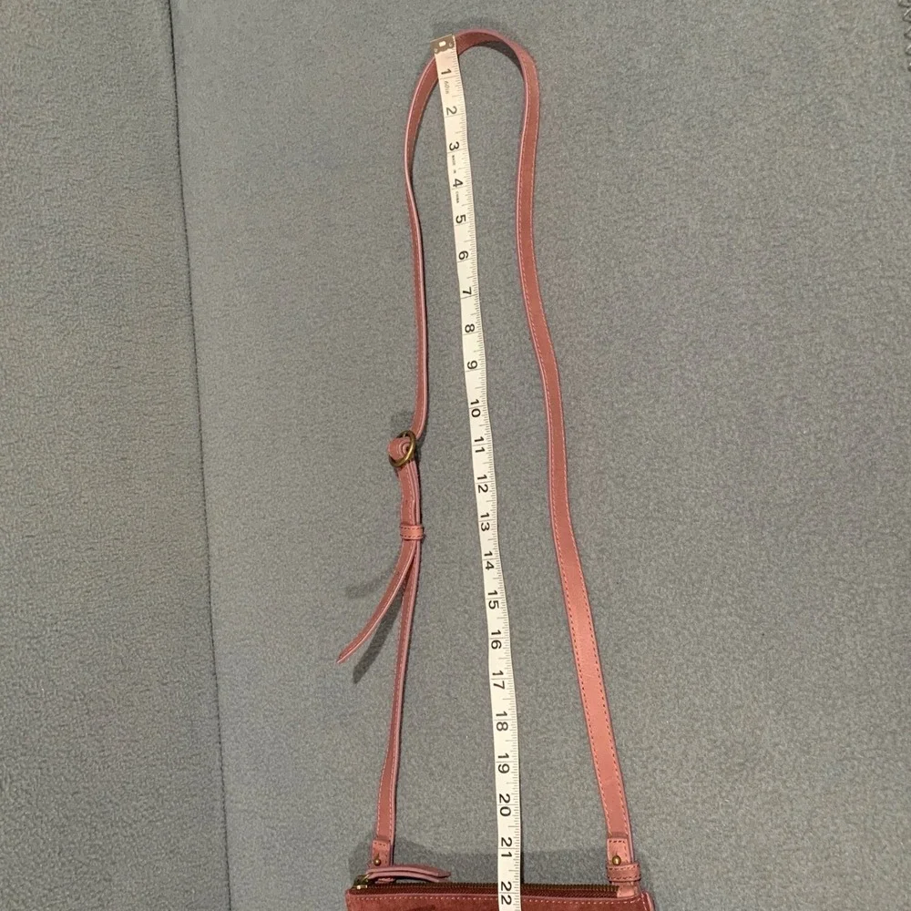 Lucky Brand Crossbody Bag Suede Leather Mauve Pink‎ Small Purse